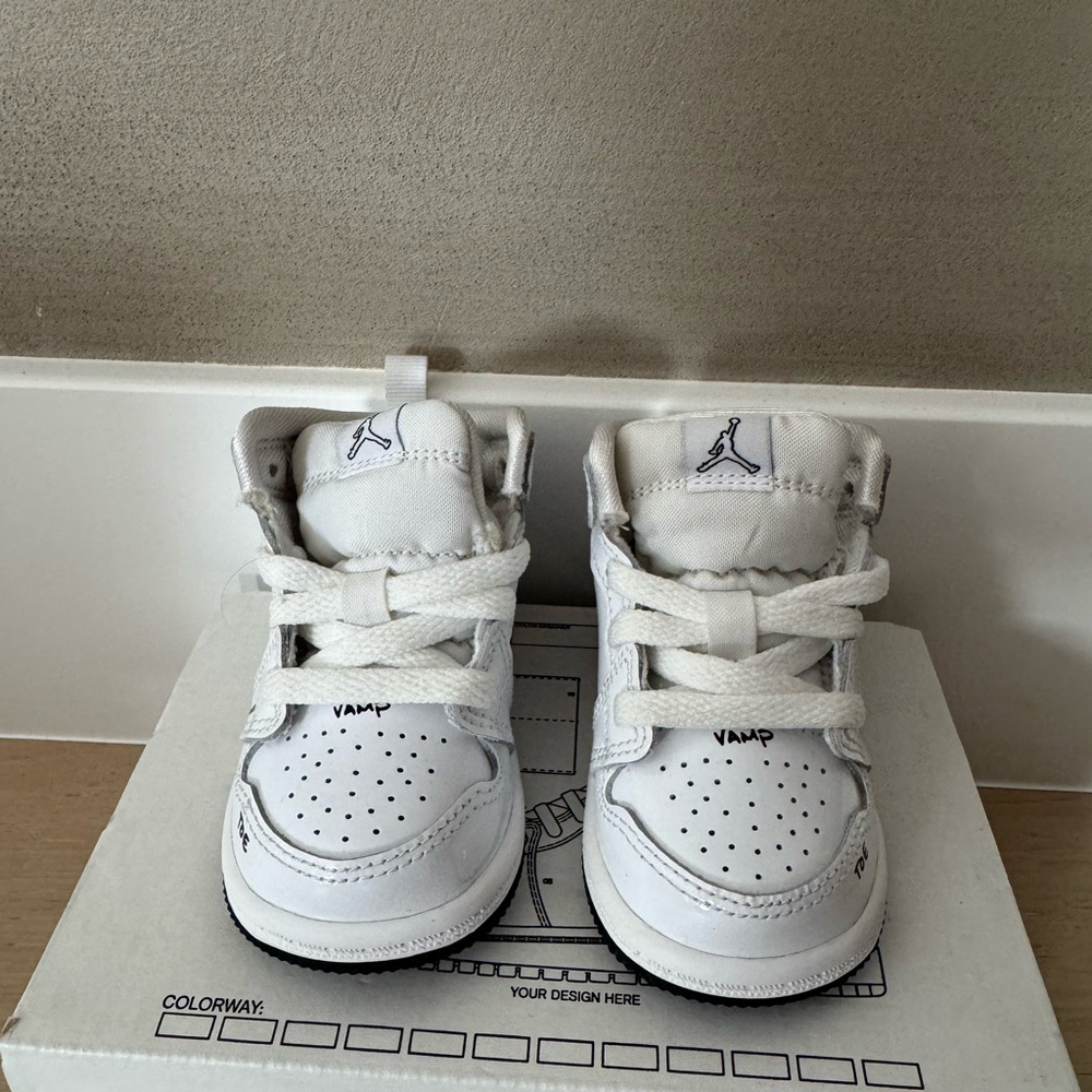 Kids White Jordan Sneakers
